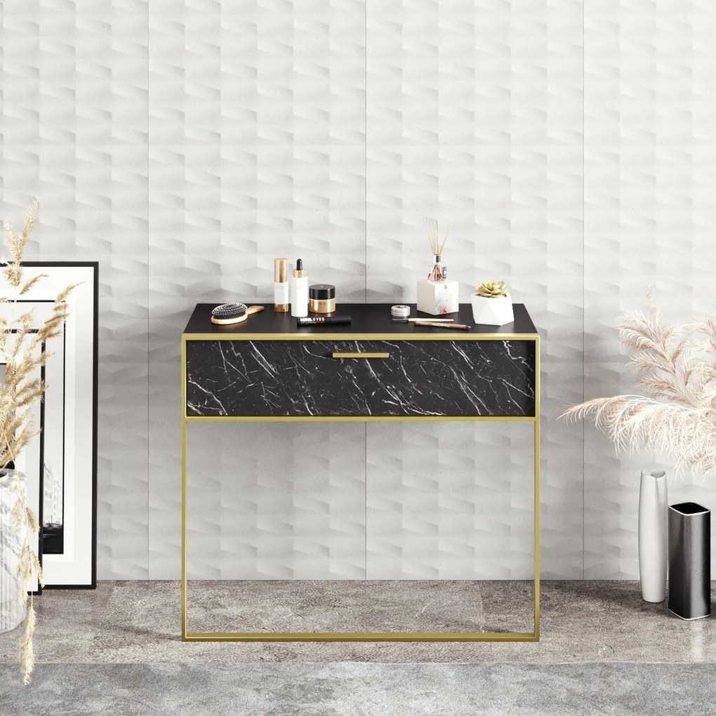 Dekoratívny stôl Polka Black