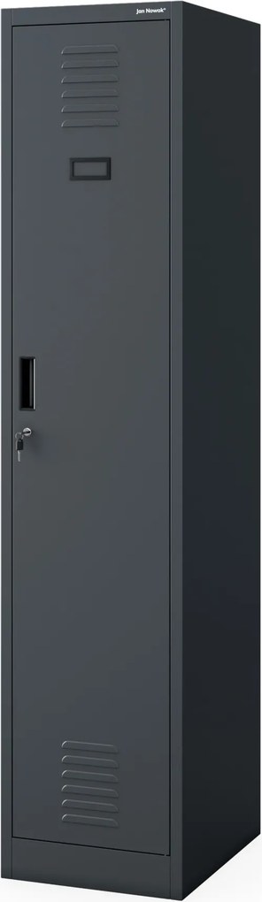 Dvojkomorová pracovná skrinka na oblečenie antracitová, 400x1800x500 mm: KACPER 1 Plus