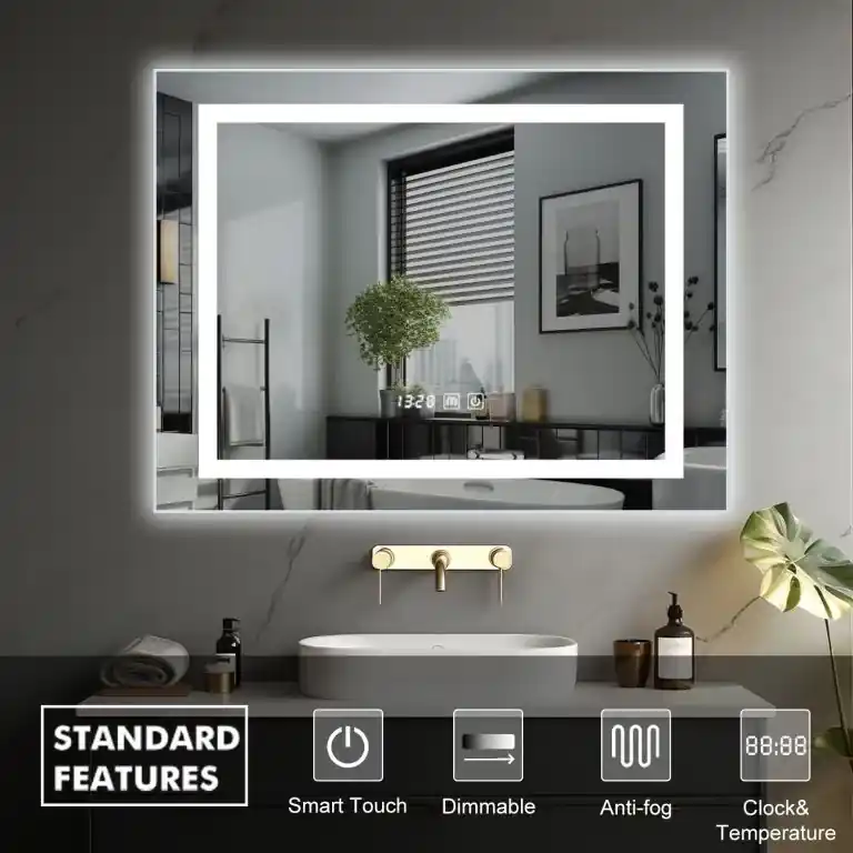 IREDA Kúpeľňové zrkadlo s LED osvetlením, 125 x 75 cm | BIANO