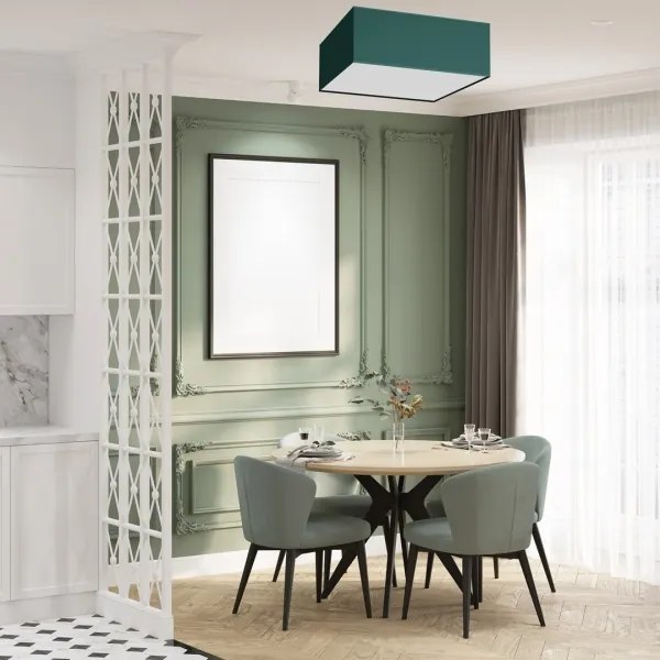 Stropné svietidlo VERDE 3xE27/60W/230V 50x50 cm zelená