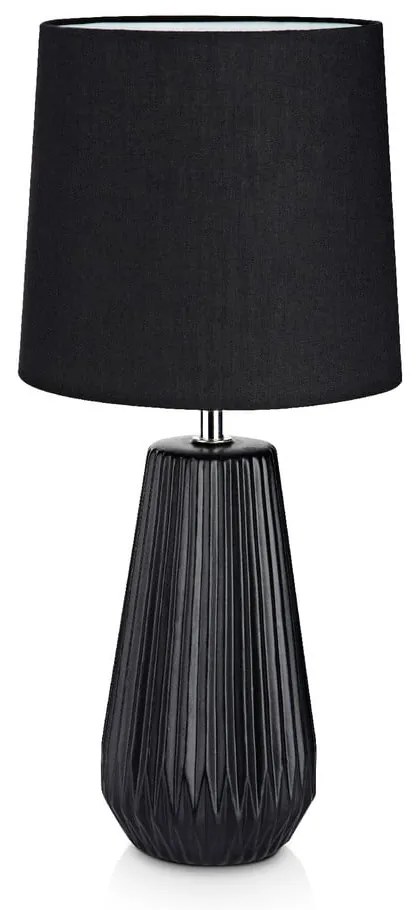 Čierna stolová lampa Markslöjd Nicci, ø 19 cm