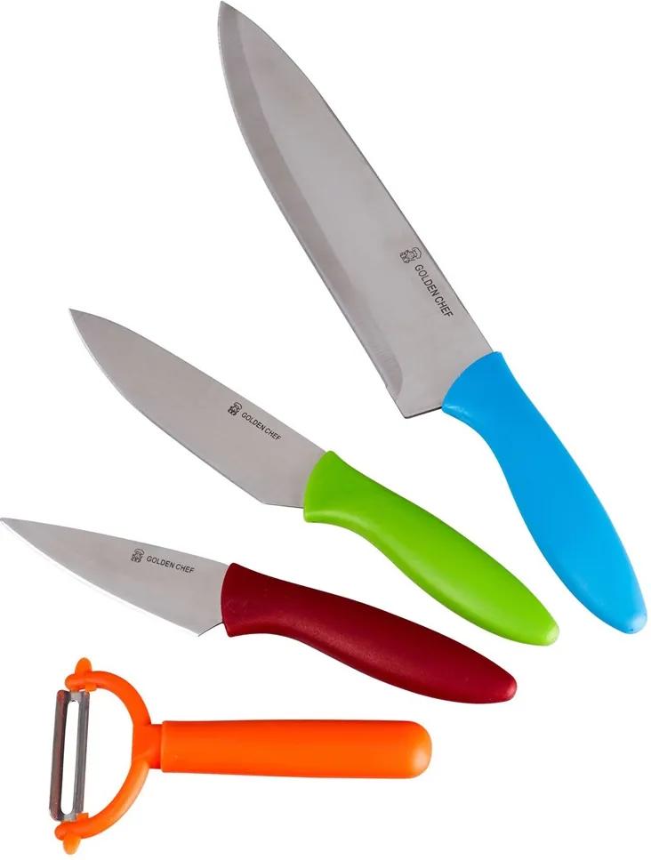 Die moderne Hausfrau Kuchyňské nože + škrabka, 4 dílná sada