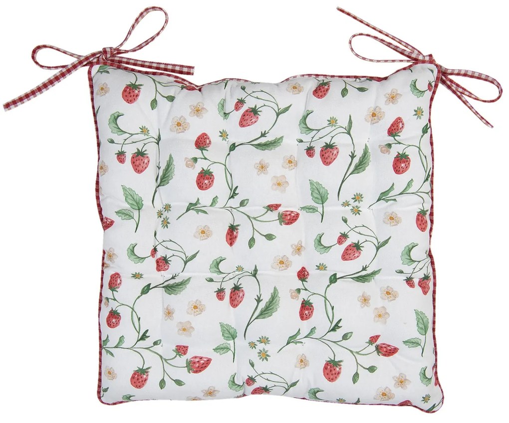 Bavlnený podsedák s výplňou s motívom lesných jahôd Wild Strawberries - 40 * 40 cm