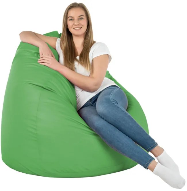 Sedací vak SAKO zelený ekokoža