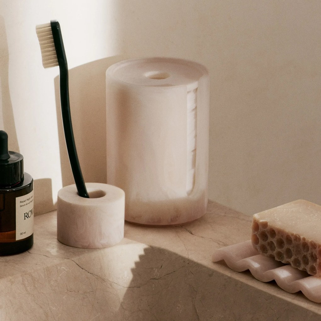 Ferm Living Zásobník na vatové tampóniky Mist Pearl