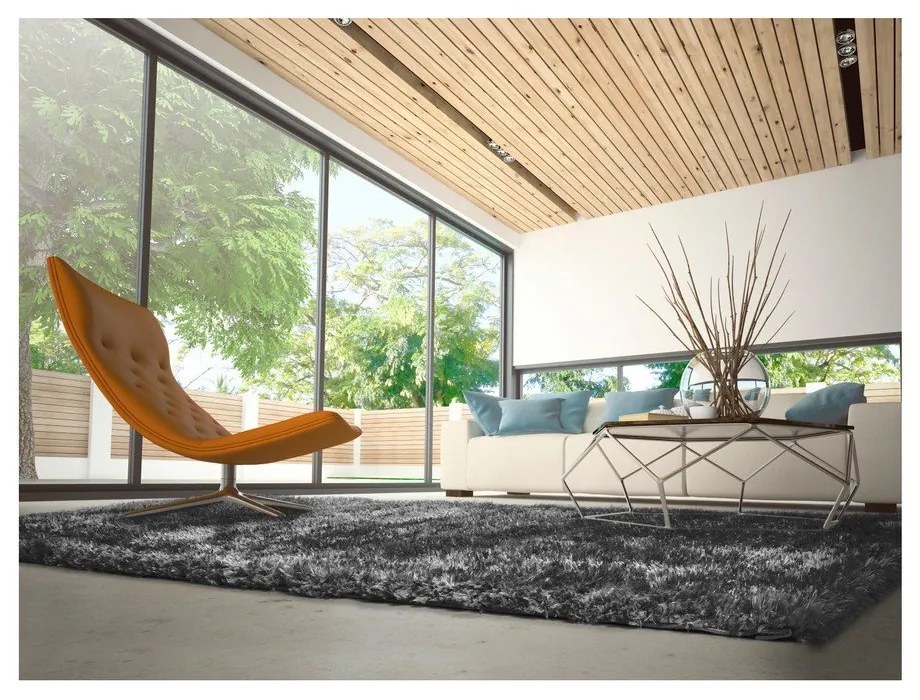 Antracitovosivý koberec 140x200 cm Aloe Liso – Universal