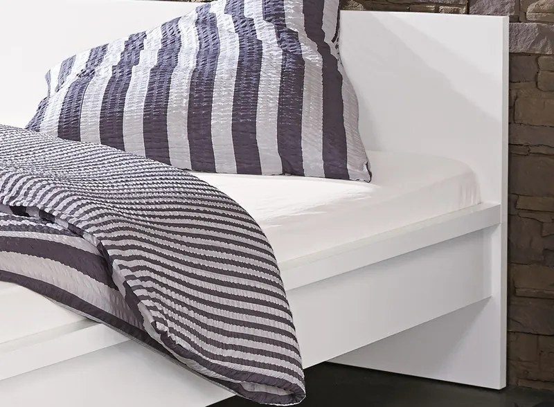 Posteľ Malmö 90x200 cm, biela lesklá