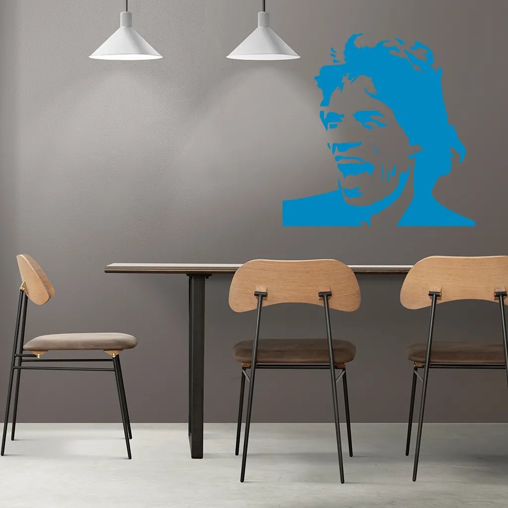 Veselá Stena Samolepka Mick Jagger Farba: žlutá, Veľkosť: 80 x 80 cm