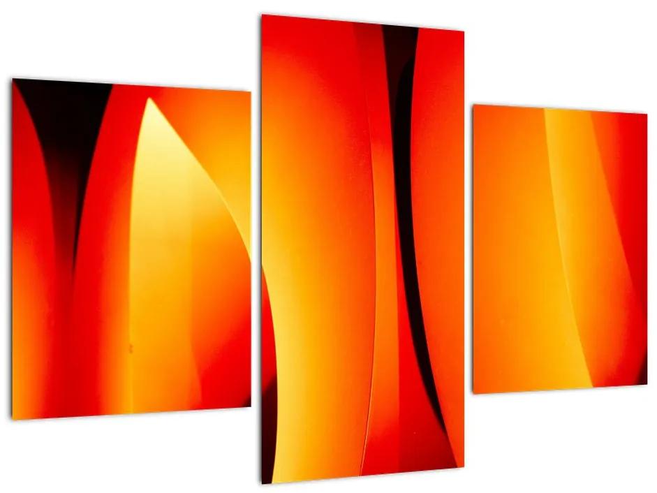 Oranžový abstraktný obraz