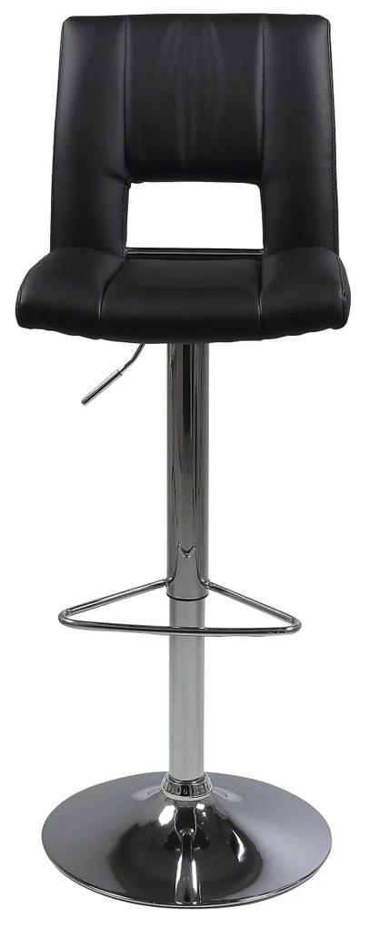 Dizajnová barová stolička Almonzo, čierna / chrómová