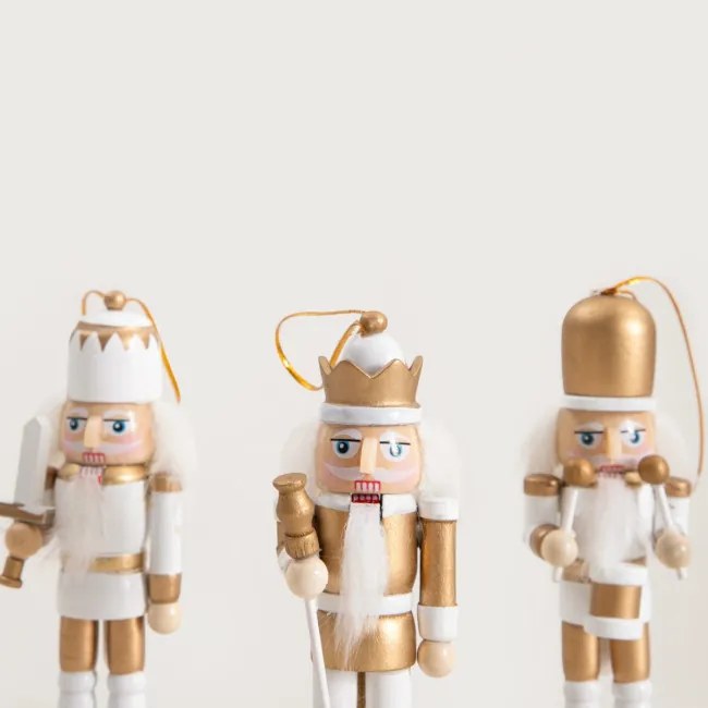 Závesná vianočná dekorácia NUTCRACKER luskáčik 754432 (3 ks)