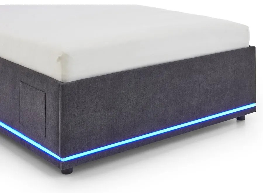 Tmavosivá čalúnená detská posteľ bez roštu 140x200 cm Circle – Meise Möbel