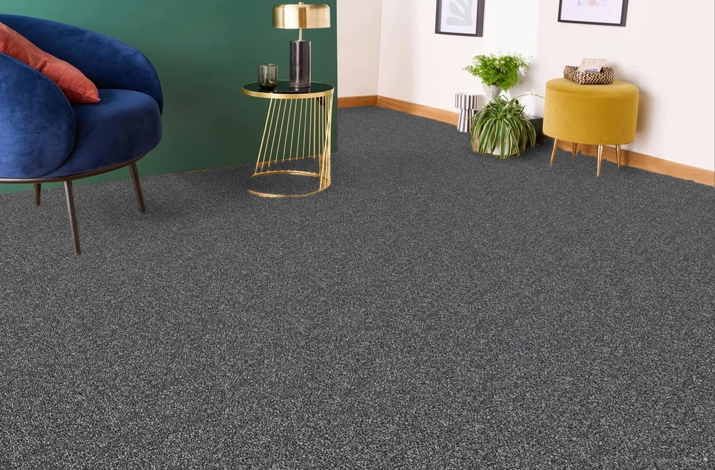 Lano, Koberec metráž Bloom 823, na mieru, šíře 4m,5m, šedá, ab (mriežka), chodba / predsieň