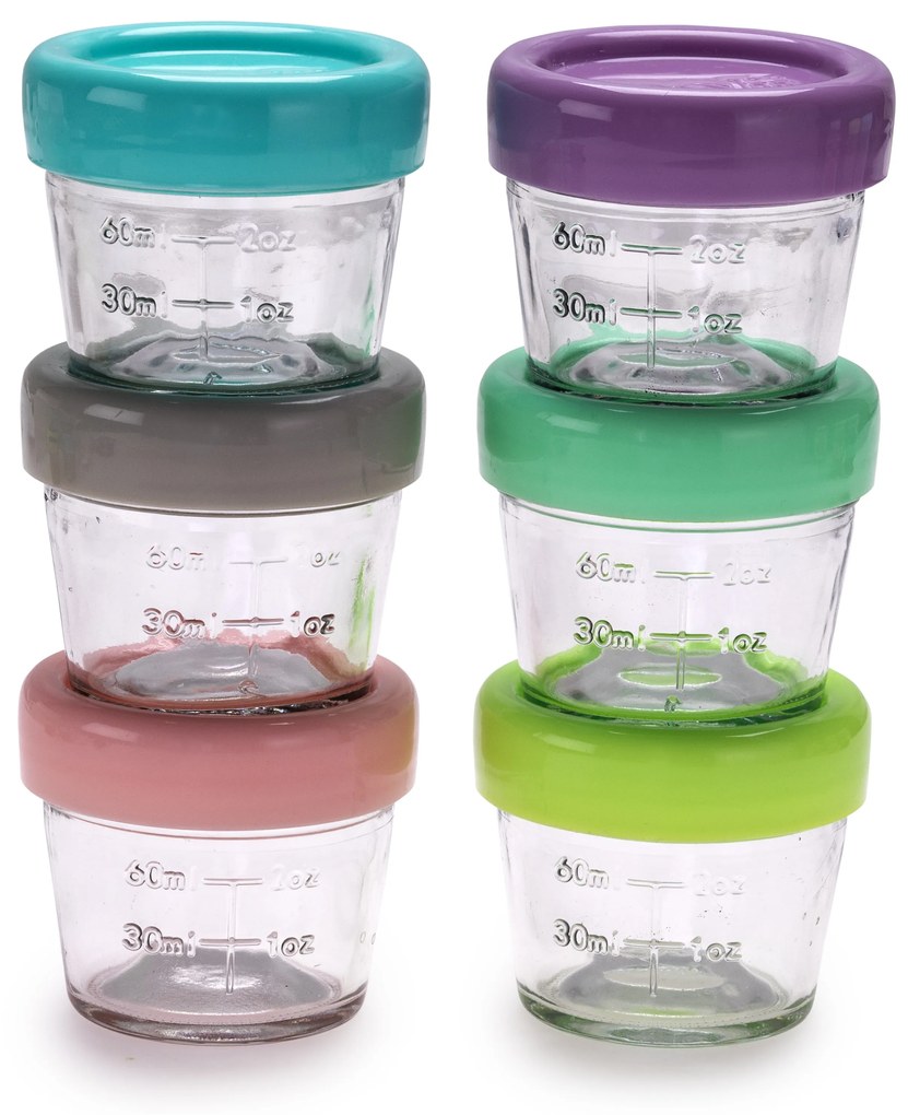 Sklenené dózičky na potraviny 118 ml - 6 ks