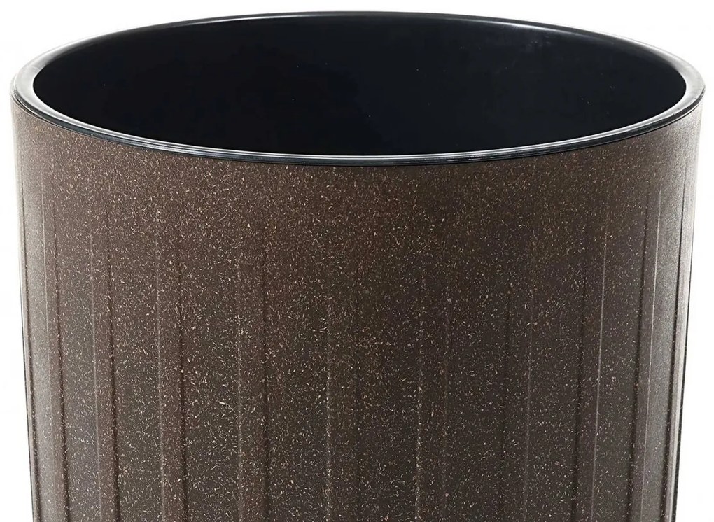 Kvetináč STRIPPED ECO II 30 cm kávovo hnedý