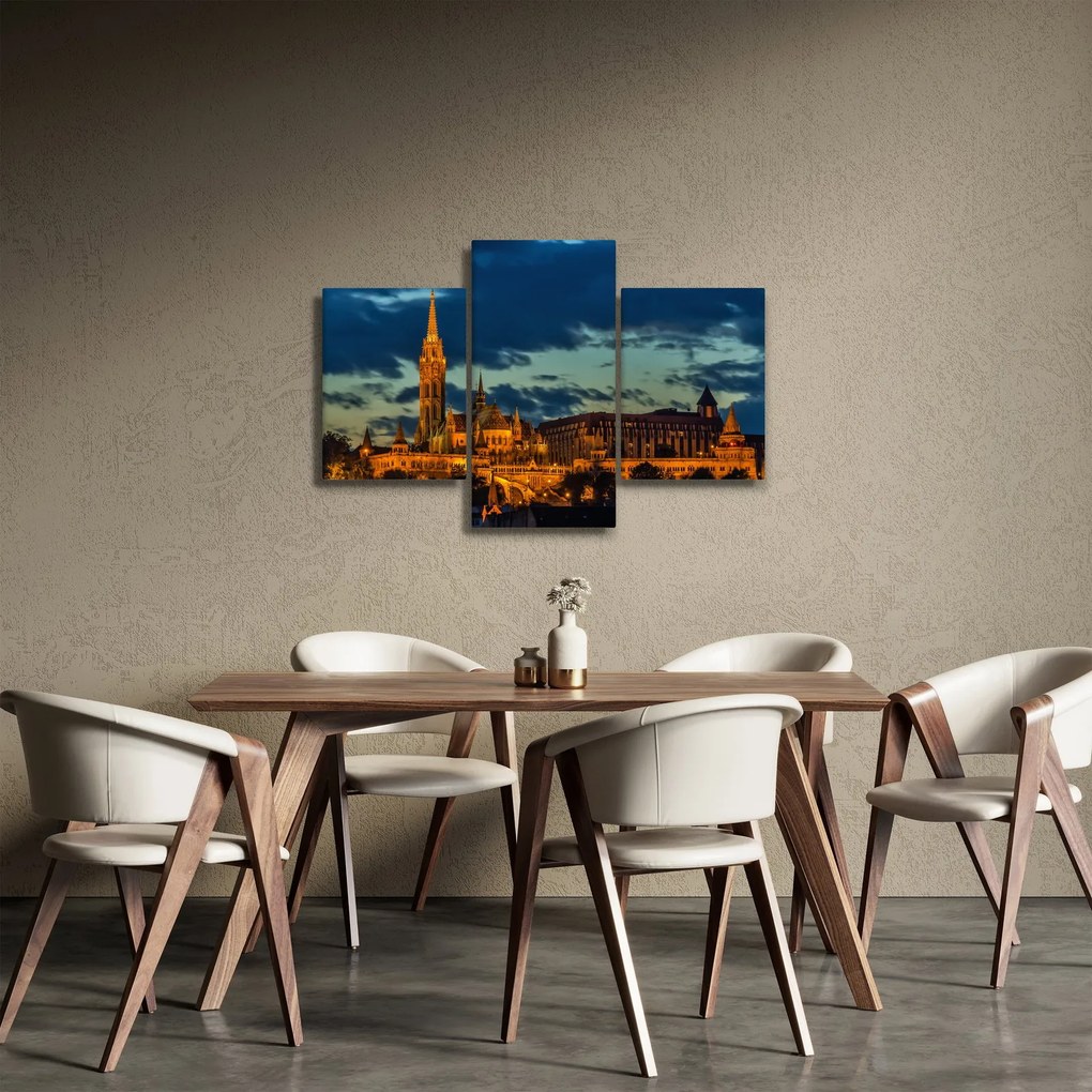 Obraz osvetlenej stavby (90x60 cm)