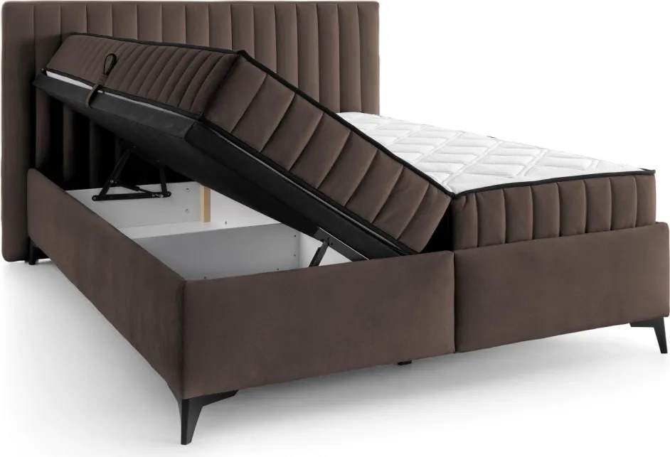 Posteľ Joy 180x200 cm, hnedá látka