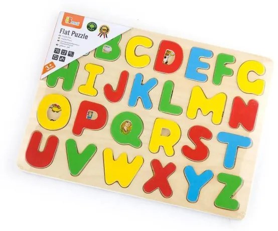 Viga Detské vkladacie puzzle Viga Abeceda