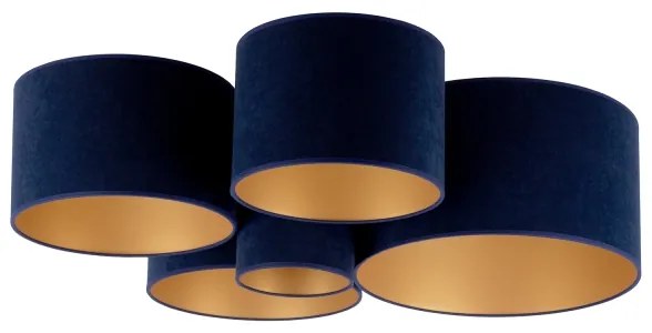 Duolla - Stropné svietidlo ROLLER PENTO 5xE27/60W/230V modrá