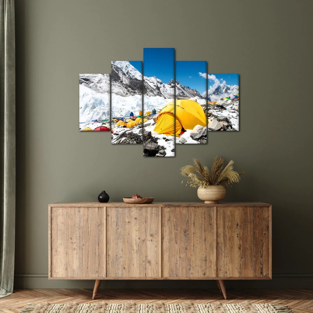 Obraz - Kempovanie v horách (150x105 cm)