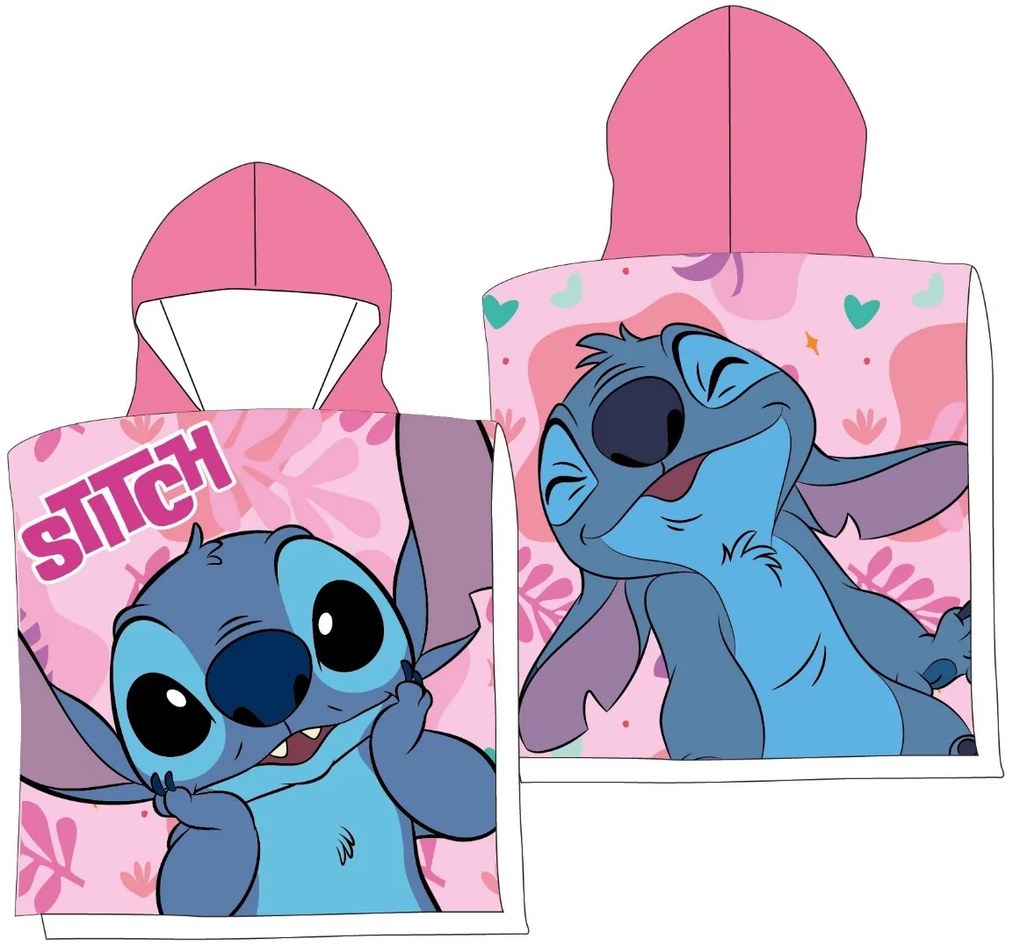 Detské pončo mikrovlákno Lilo and Stitch 50x100cm Faro Tiahome