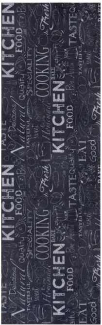 Koberec / Behúň Hanse Home Cook & Clean Wild Kitchen Board čierny / biely