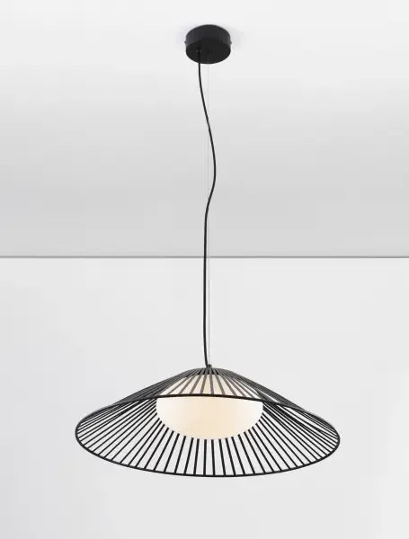 LED čierny moderný luster Brume 60