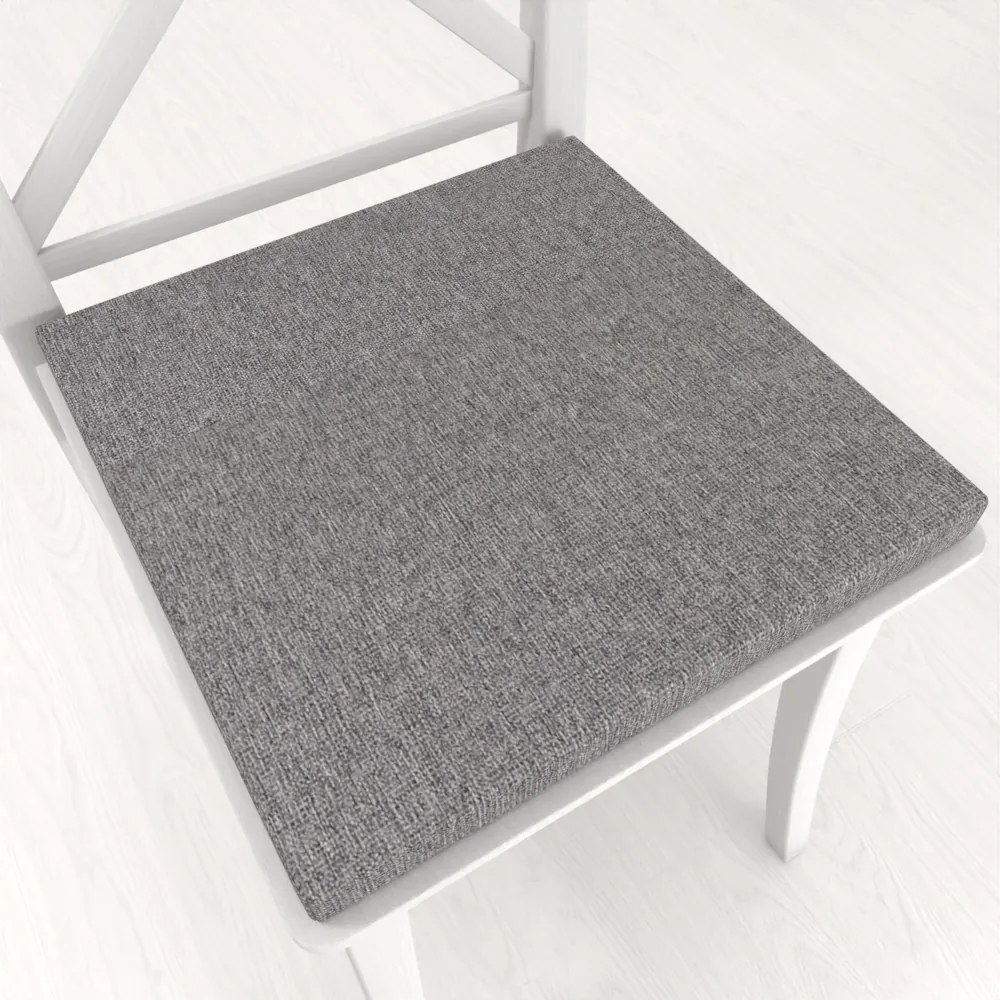 Biante Štvorcový podsedák BKT-551 Sivý režný - 38x38x3 cm