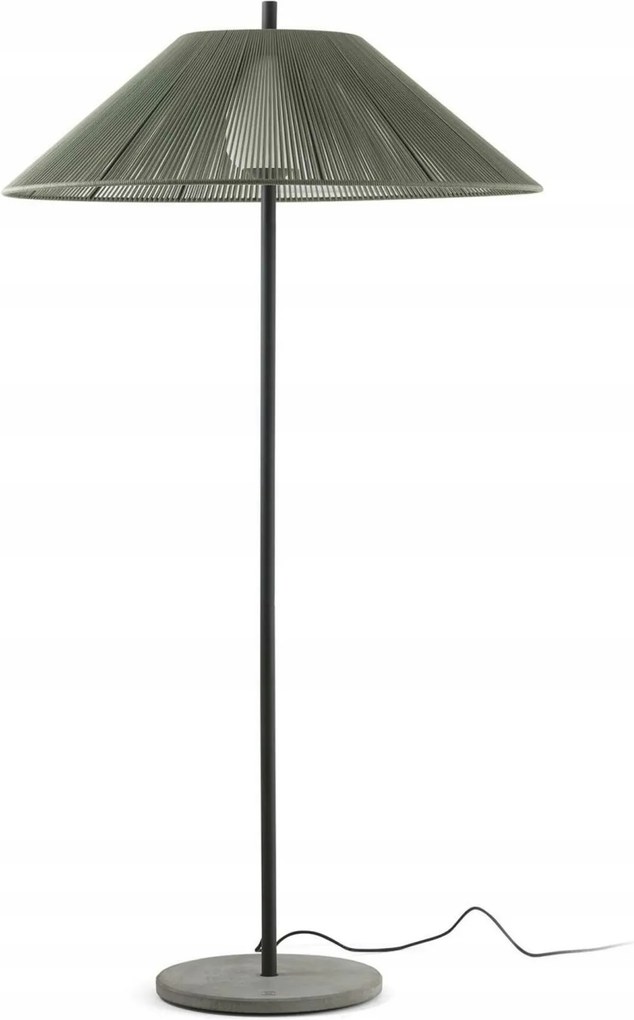 Faro Saigon Out stojacia vonkajšia lampa, olivová zelená, výška 2 m, IP44