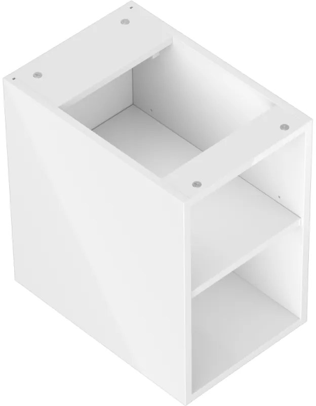 Mexen Box-A, otvorená skrinka s policou 30 cm, lesklá biela, 91AX2-0300-470-0-00