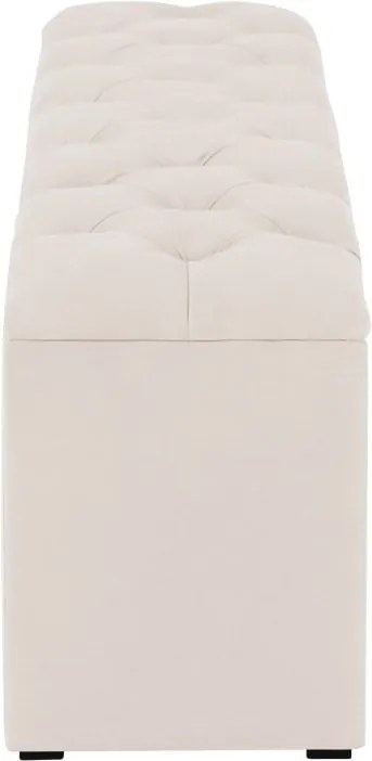 Béžový otoman k posteli s úložným priestorom Kooko Home Manna, 47 × 200 cm