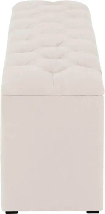 Béžový otoman k posteli s úložným priestorom Kooko Home Manna, 47 × 200 cm