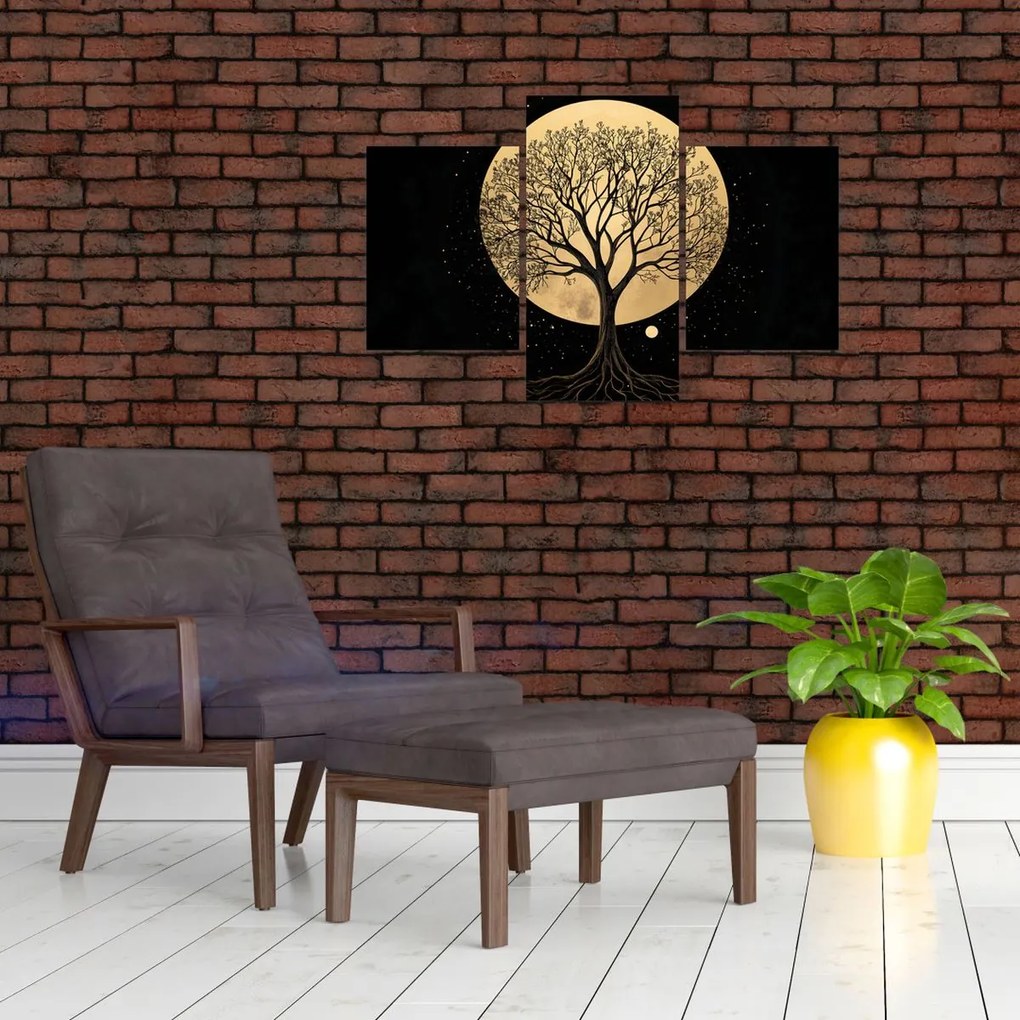Obraz – Strom v zlatom splne I. (90x60 cm)
