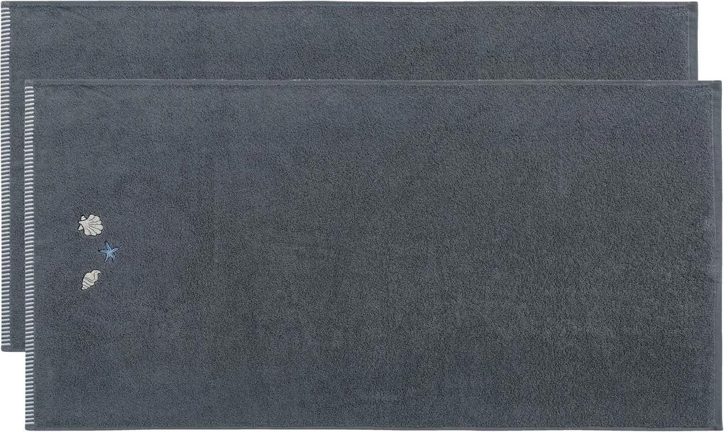 MIOMARE® Froté uterák, 2 kusy, 50 x 100 cm (antracitová), šedá (100262268)