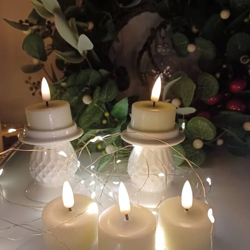 DECOLED Keramický svietnik, 7 x 7 x 6,5 cm