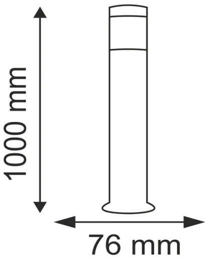 Vonkajšie svietidlo OSLO 1xE27/10W/230V 1000mm IP44