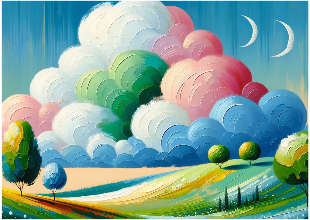Obraz - Krajinka s mrakom (70x50 cm)