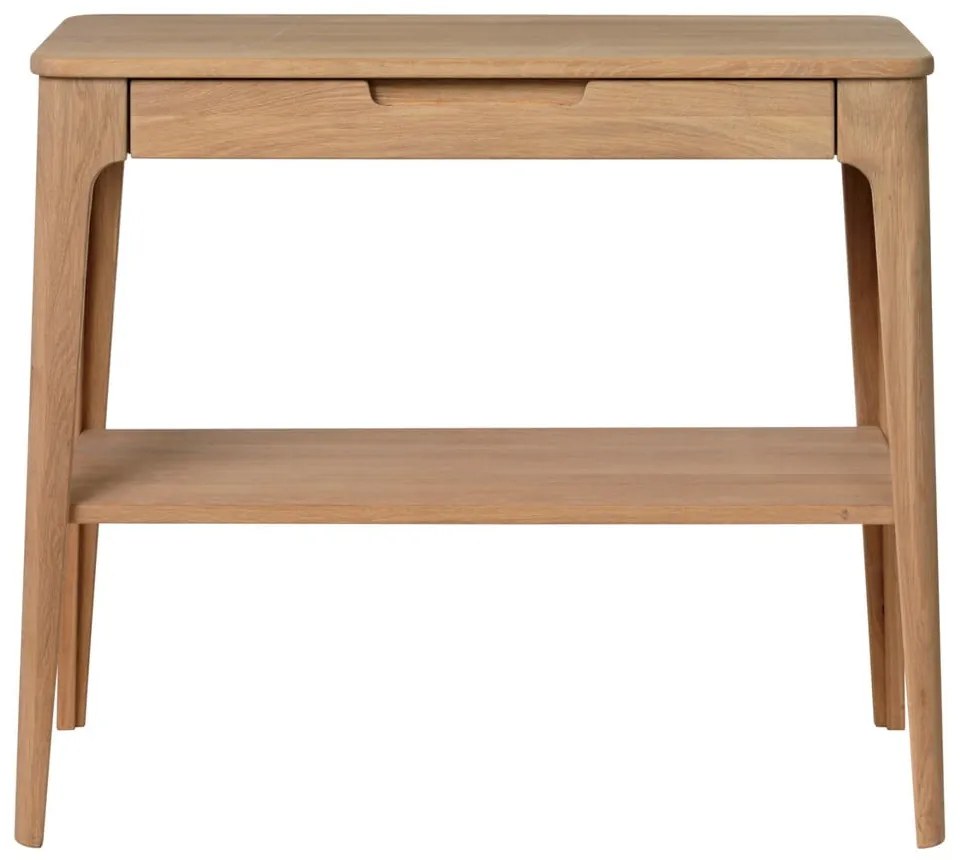 Konzolový stolík z dreva bieleho duba Unique Furniture Amalfi