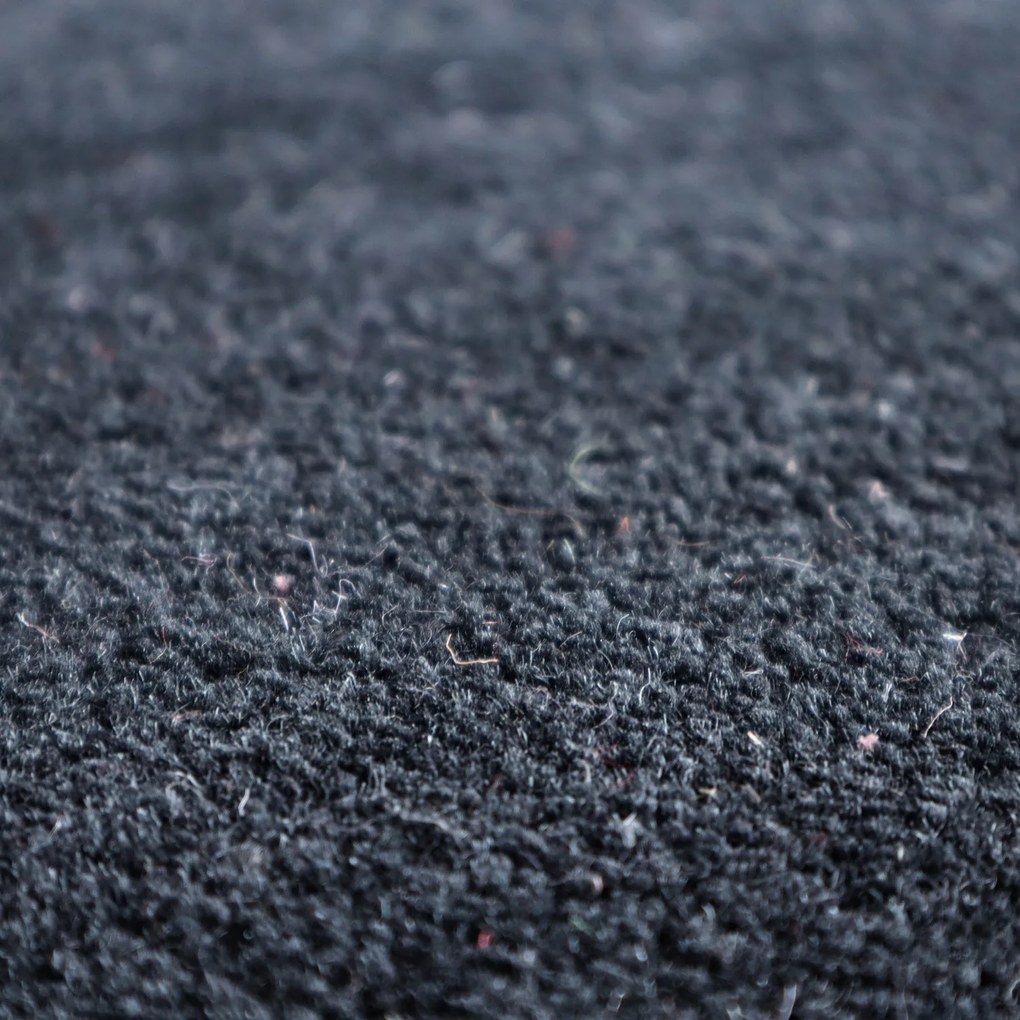 Asra, Ručne všívaný kusový koberec Asra wool čierna, 60x110, čierna, obývacia izba