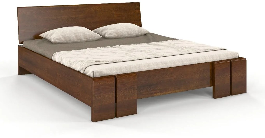 drevko Masívna posteľ Vestre Maxi z borovice - orech Rozmer postele: 120 x 200 cm