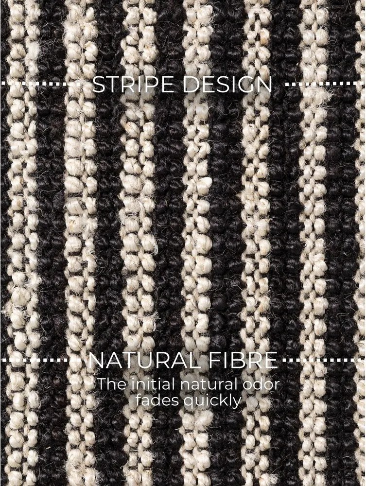 Čierny ručne tkaný jutový koberec 160x230 cm Harvest Ebony – Elle Decoration