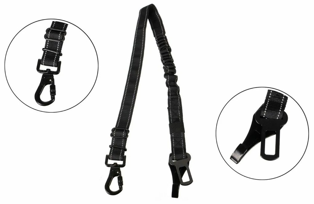 Sixtol Bezpečnostný pás do auta pro psa Car Belt Fredy, 63/90 x 2,5cm