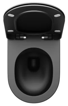 Ravak X01795 - WC sedátko SoftClose CHROME čierne