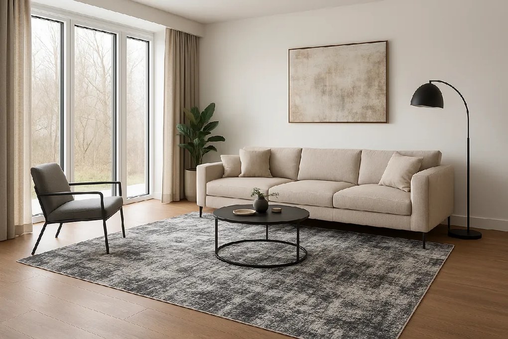 TA Koberec 250421A-1 BARI PRINT Sivý Obdĺžnikový Rozmer: 300x400 cm