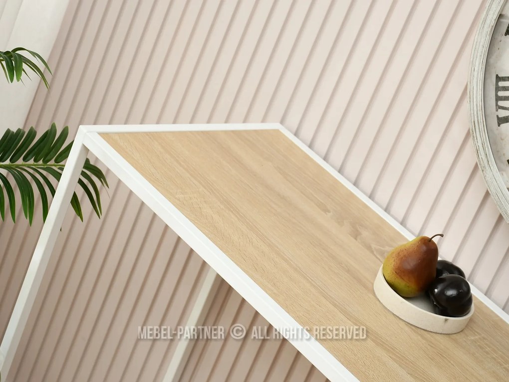 Barový set Everet (sonoma + biela) (pre 2 osoby). Akcia -22%. Vlastná spoľahlivá doprava až k Vám domov. 1111870