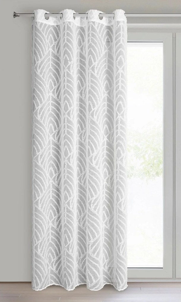 ZÁVES NA KRÚŽKOCH BLAIR 140X260 CM BIELA