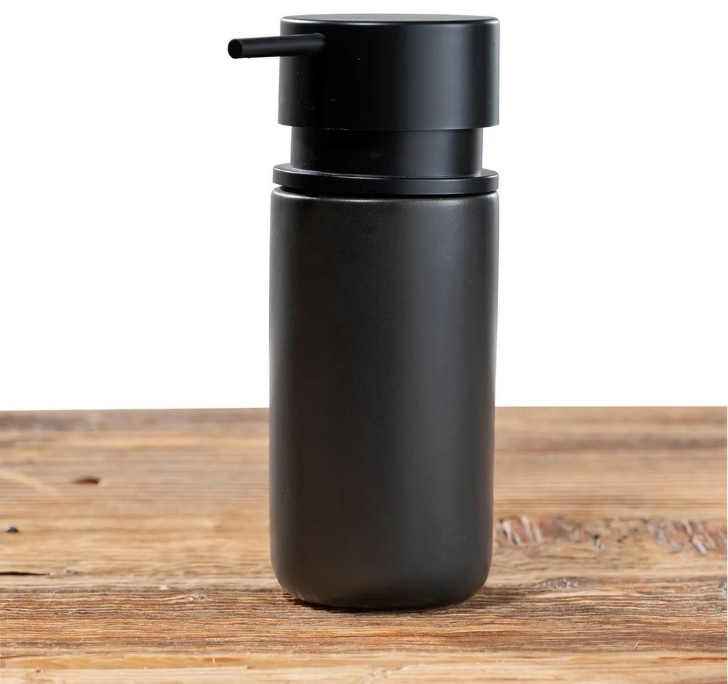 Wenko Keramický dávkovač mydla Silo 250 ml, čierna
