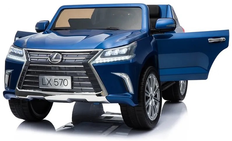RAMIZ ELEKTRICKÉ AUTÍČKO LEXUS LX570 - LAKOVANÉ - MODRÉ - MOTOR - 4x45W BATÉRIA - 12V10Ah - 2023