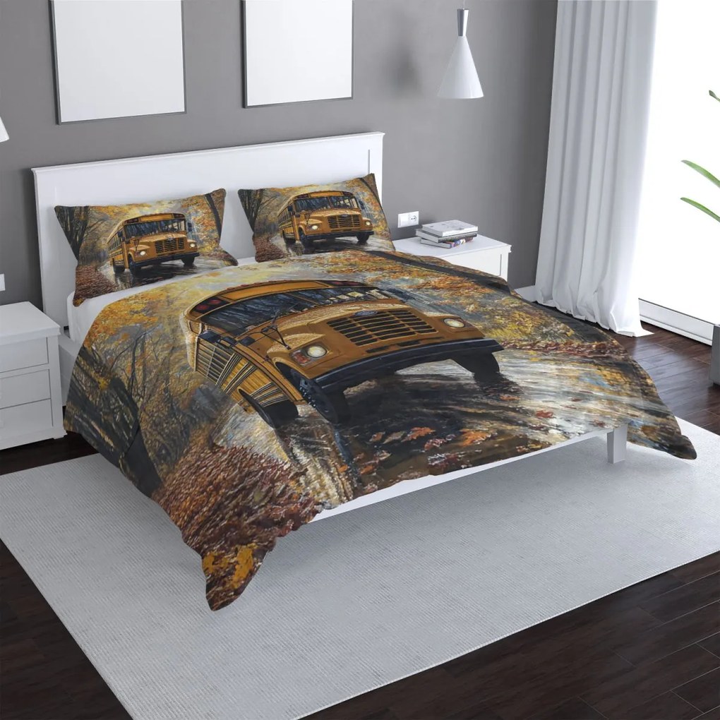 Sablio Obliečky Žltý školský autobus - 140x220 / 90x70