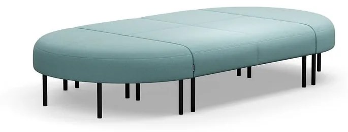 Pohovka bez operadla VARIETY, 8 miestna, látka Pod CS, tyrkysová